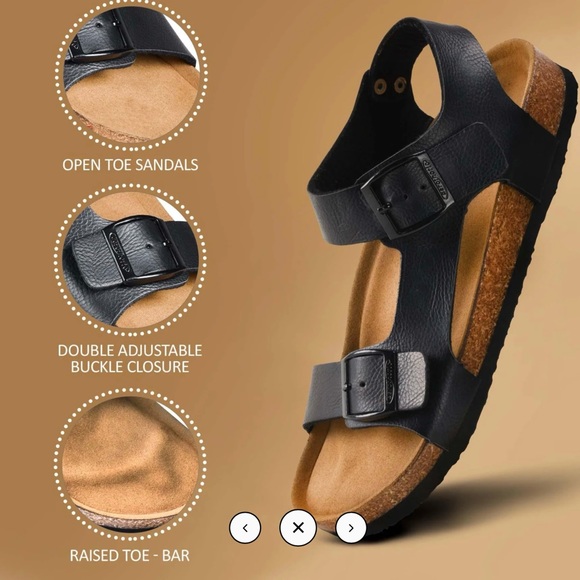 Aerothotic Amulet Slingback Sandal SZ 7 Black NIB - Picture 4 of 9